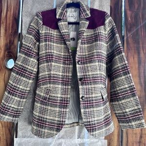 Sam Edelman Plaid Blazer